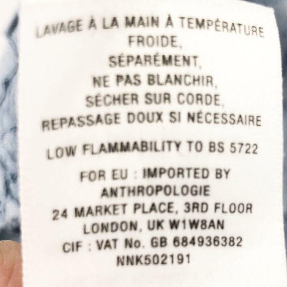 Anthro- Maeve Light Blue Lace Sleeveless Top SMALL - Picture 6 of 6